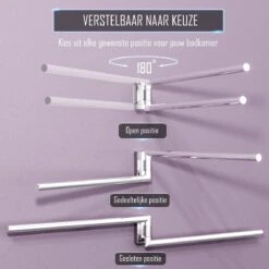 Nolad® Handdoekrek 2 Armig - Handdoekhouder - Handdoekenrek - RVS - Chroom -Badkamerartikelen Winkel 1200x1200 597