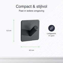 4x Handdoekhaakjes (Zelfklevend) Van RVS Zwart – Zelfklevende Haakjes – Wandhaak – Handdoekhouder – Ophanghaken Voor Keuken Of Badkamer -Badkamerartikelen Winkel 1200x1200 656