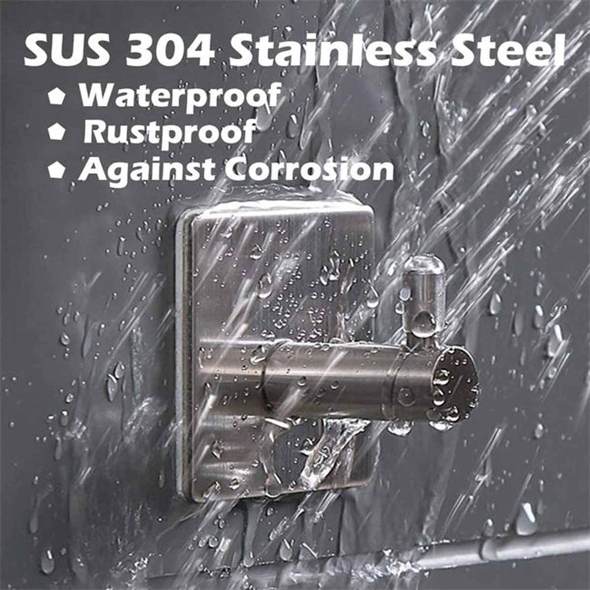 Merkloos Roestvrijstalen Handdoekhaakjes | 3M™ Zelfklevend | 4 Stuks | Mat Zwart | Wandhaak | Ophanghaken | Plakhaakjes | Haakjes | Badkamer | Keuken | RVS 9 Merkloos Roestvrijstalen Handdoekhaakjes | 3M™ Zelfklevend | 4 Stuks | Mat Zwart | Wandhaak | Ophanghaken | Plakhaakjes | Haakjes | Badkamer | Keuken | RVS - Afbeelding 7