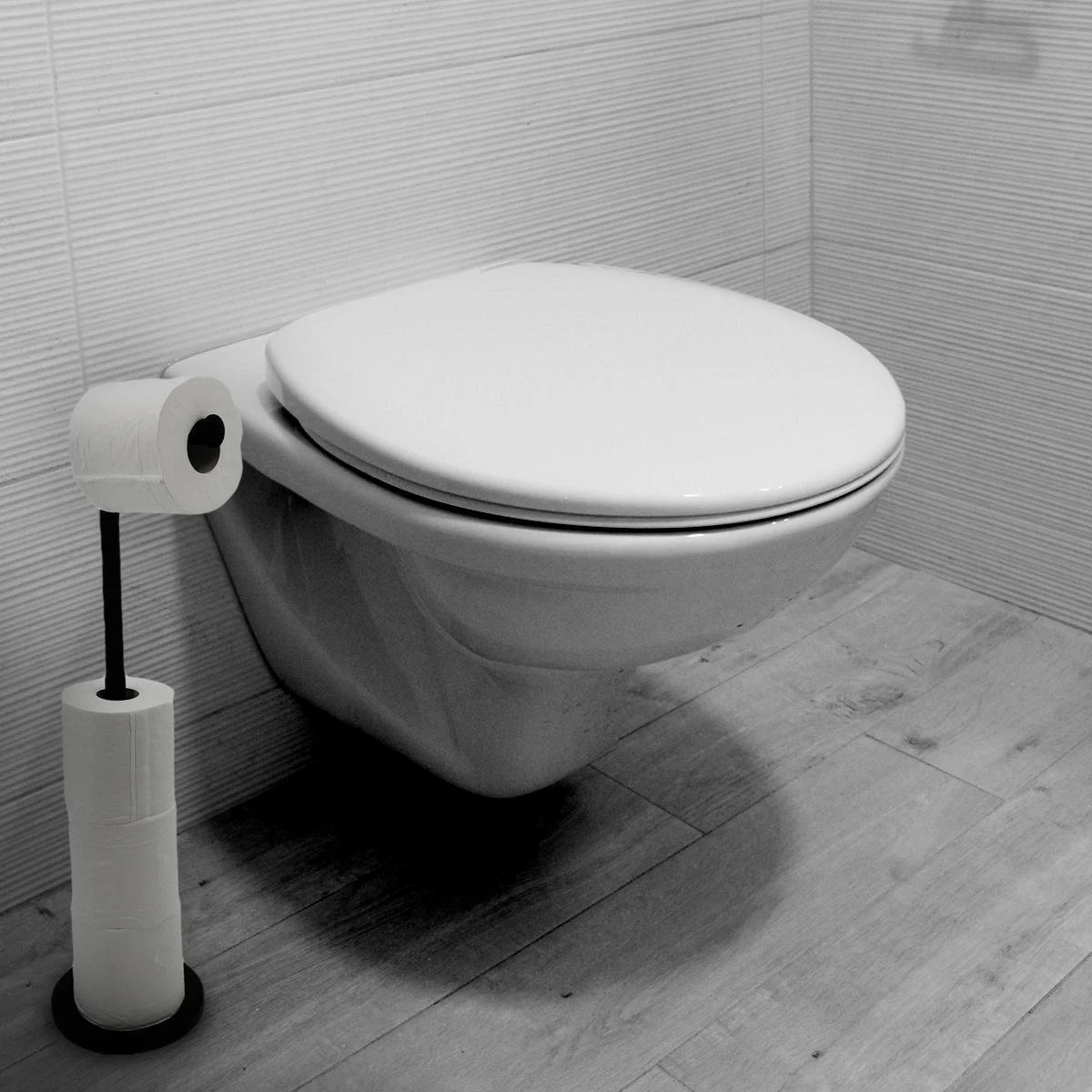 MM Brands WC Rolhouder - Toiletrol Houder Staand - WC Papier Rollenhouder Zonder Boren - Zwart 10 MM Brands WC Rolhouder - Toiletrol Houder Staand - WC Papier Rollenhouder Zonder Boren - Zwart - Afbeelding 8