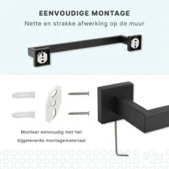 Handdoekrek - RVS - Badkameraccessoires - Keukenaccessoires - Mat Zwart - 40 Cm 13 Handdoekrek - RVS - Badkameraccessoires - Keukenaccessoires - Mat Zwart - 40 Cm -Badkamerartikelen Winkel 1200x1200 703