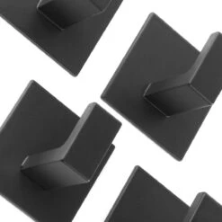 Stål Handdoekhaakjes Zelfklevend Zwart - Vierkant - 4 Stuks -Badkamerartikelen Winkel 1200x1200 735
