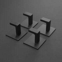 Stål Handdoekhaakjes Zelfklevend Zwart - Vierkant - 4 Stuks -Badkamerartikelen Winkel 1200x1200 738