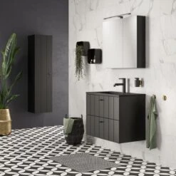 Tiger Tune - Handdoekhaak - Messing Geborsteld / Zwart -Badkamerartikelen Winkel 1200x1200 758