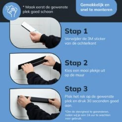 Sanics Handdoekrek Zwart 40 CM – Badkamer Of Keuken – Handdoekstang Zelfklevend – Handdoekhouder -Badkamerartikelen Winkel 1200x1200 863