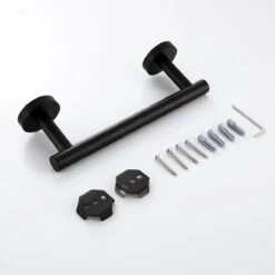 Design Handdoekhouder - Handdoekrek Voor Toilet En Badkamer - RVS Mat Zwart - 30 Cm -Badkamerartikelen Winkel 1200x1200 886