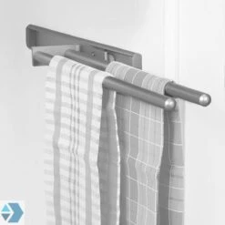Eleganca Handdoekrek – Handdoekhouder Keuken – Handdoekstang – Ideaal Voor In Keukenkastjes – 44cm Uittrekbaar – 2 Armen – Handdoekrek Badkamer – Inclusief Bevestigingsmateriaal – Hoge Kwaliteit Aluminium – Zilver -Badkamerartikelen Winkel 1200x1200 905