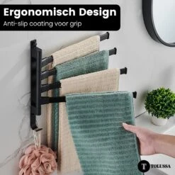 Tolussa Handdoekrek Badkamer Zwart - 30 CM - Handdoekhouder Zwart - Handdoekenrek Badkamer - Draaibaar 20 Tolussa Handdoekrek Badkamer Zwart - 30 CM - Handdoekhouder Zwart - Handdoekenrek Badkamer - Draaibaar -Badkamerartikelen Winkel 1200x1200 922