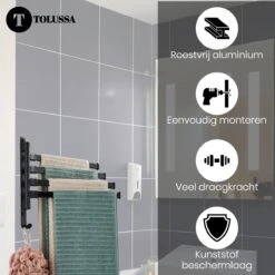 Tolussa Handdoekrek Badkamer Zwart - 30 CM - Handdoekhouder Zwart - Handdoekenrek Badkamer - Draaibaar 25 Tolussa Handdoekrek Badkamer Zwart - 30 CM - Handdoekhouder Zwart - Handdoekenrek Badkamer - Draaibaar -Badkamerartikelen Winkel 1200x1200 925
