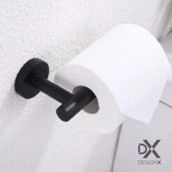DesignX Toiletrolhouder Zwart - WC Rolhouder - Matte - Papier - Houder - Incl. Schroeven 19 DesignX Toiletrolhouder Zwart - WC Rolhouder - Matte - Papier - Houder - Incl. Schroeven -Badkamerartikelen Winkel 1200x1200 94