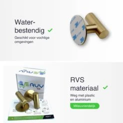 EAVY 2 Stuks Zelfklevende Handdoekhaakjes - Handdoekhouders - Plakhaakjes - Goud -Badkamerartikelen Winkel 1200x1200 956