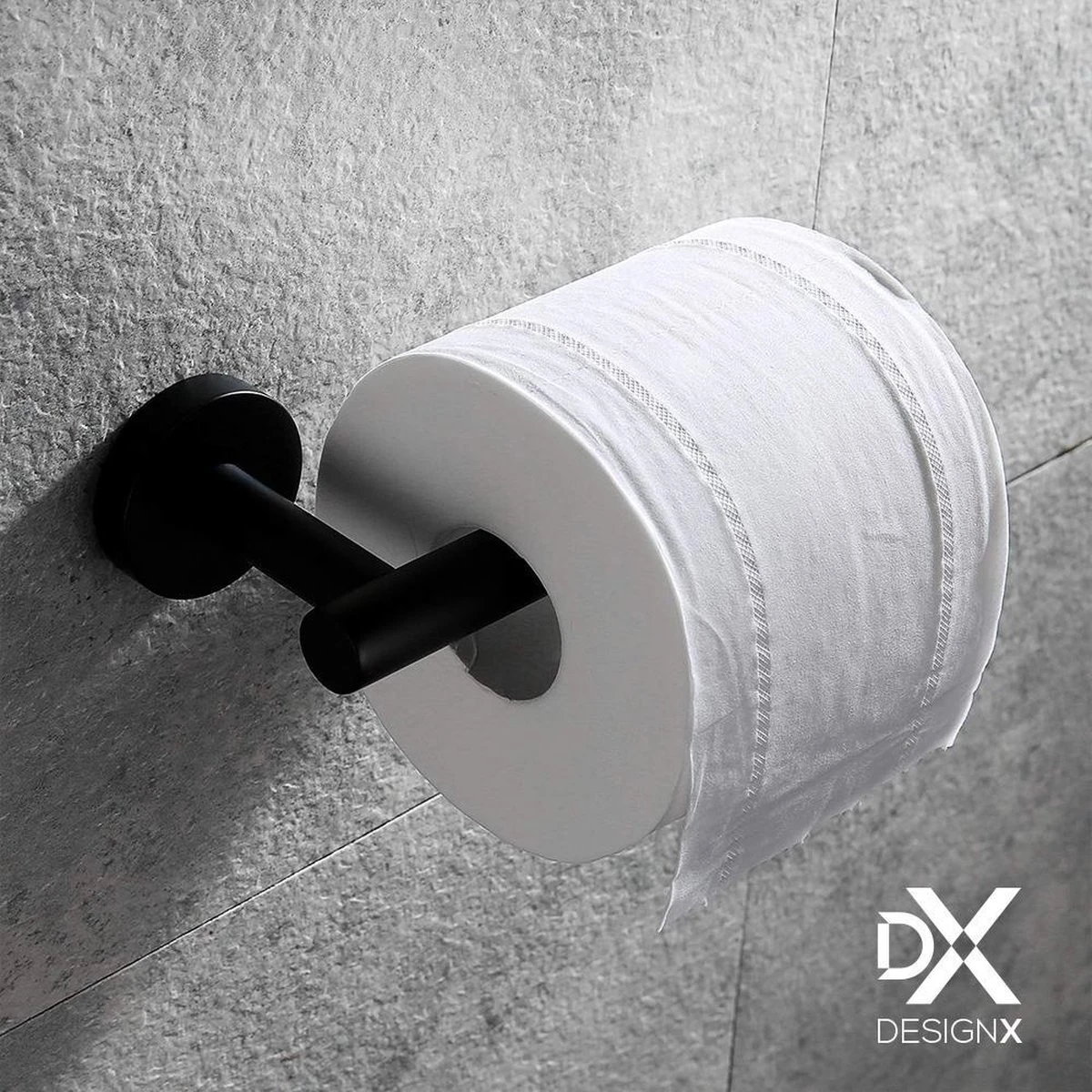 DesignX Toiletrolhouder Zwart - WC Rolhouder - Matte - Papier - Houder - Incl. Schroeven 12 DesignX Toiletrolhouder Zwart - WC Rolhouder - Matte - Papier - Houder - Incl. Schroeven - Afbeelding 10