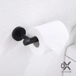 DesignX Toiletrolhouder Zwart - WC Rolhouder - Matte - Papier - Houder - Incl. Schroeven 26 DesignX Toiletrolhouder Zwart - WC Rolhouder - Matte - Papier - Houder - Incl. Schroeven -Badkamerartikelen Winkel 1200x1200 98
