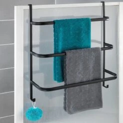 WENKO Handdoekhouder Irpinia 78x55cm Staal Zwart - Handdoekrek - Handdoekenrek Badkamer -Badkamerartikelen Winkel 1200x1200 983
