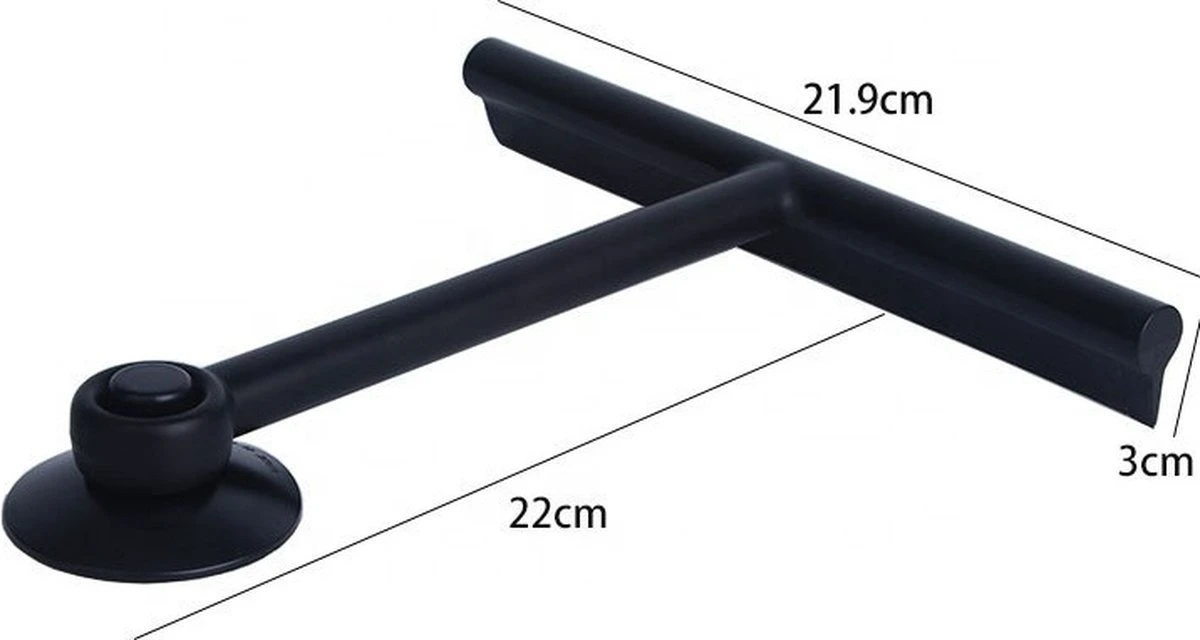 Douche Wisser Met Zuignap - Zwart - Raam Wisser - Raam Trekker - Badkamer Trekker - Badkamer Wisser 6 Douche Wisser Met Zuignap - Zwart - Raam Wisser - Raam Trekker - Badkamer Trekker - Badkamer Wisser - Afbeelding 5