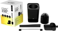 L'Sanc TB362 Plus - WC Borstel - Toiletborstel Met Houder - Zwart -Badkamerartikelen Winkel 1200x648