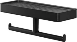 Tiger Carv - Toiletrolhouder Met Planchet - Zwart -Badkamerartikelen Winkel 1200x653