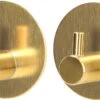 Trendfield Handdoekhaakjes Zelfklevend Goud - 2 Ronde Gouden Handdoek Haakjes - Handdoekhaak - Goud -Badkamerartikelen Winkel 1200x675 2