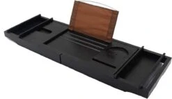 Merkloos Decopatent® Badplank - Uitschuifbaar 75 -> 110 Cm - Verstelbaar Bamboe Badrekje Voor In Bad - Boekenhouder - Tablethouder - Zwart 20 Merkloos Decopatent® Badplank - Uitschuifbaar 75 -> 110 Cm - Verstelbaar Bamboe Badrekje Voor In Bad - Boekenhouder - Tablethouder - Zwart -Badkamerartikelen Winkel 1200x691