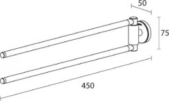 Tiger Urban - Handdoekrek 2-armig - 45 Cm - Zwart -Badkamerartikelen Winkel 1200x712 1