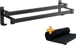Handdoekrek Dubbele Stang Zonder Boren - Handdoekrek Badkamer - Handdoekhouder - Handdoekstang - Zelfklevend - 60CM - Gratis Handdoek -Badkamerartikelen Winkel 1200x716 1