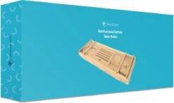 IMoshion Badplank Voor In Bad - Dienblad Inclusief Pootjes - Tablet Houder - Badrek Uitschuifbaar 75 Tot 110 Cm - Lichtbruin -Badkamerartikelen Winkel 1200x716 3