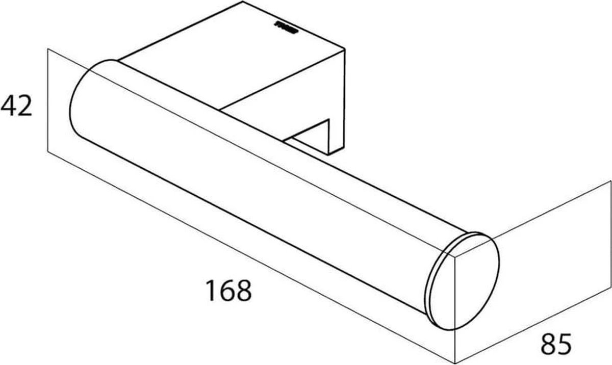 Tiger Bold - Toiletrolhouder Zonder Klep - Zwart 4 Tiger Bold - Toiletrolhouder Zonder Klep - Zwart - Afbeelding 2