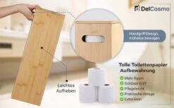 DelCosmo Staande Toiletpapier Houder Gemaakt Van Bamboe - Toiletrolhouder Voor 4 Toiletrollen - Toiletrollen Rolhouder - Toilet & Badkamer Accessoires 9 DelCosmo Staande Toiletpapier Houder Gemaakt Van Bamboe - Toiletrolhouder Voor 4 Toiletrollen - Toiletrollen Rolhouder - Toilet & Badkamer Accessoires -Badkamerartikelen Winkel 1200x742 1