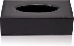 Merkloos Decopatent® Tissue Box Kunstleer - Tissues Tissuedoos - Luxe Doos Voor Servetten - Zakdoekjeshouder - Tissue Box Houder - Zwart -Badkamerartikelen Winkel 1200x752 1