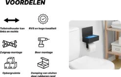 SHATY® WC Rolhouder - Toiletrolhouder - Opbergvak - Bakje - Plankje - Zonder Boren- WC Papier Houder - Toilet Papier Houder - Zwart - Badkameraccessoire - Toiletaccessoire - Inclusief Handoekhaak 14 SHATY® WC Rolhouder - Toiletrolhouder - Opbergvak - Bakje - Plankje - Zonder Boren- WC Papier Houder - Toilet Papier Houder - Zwart - Badkameraccessoire - Toiletaccessoire - Inclusief Handoekhaak -Badkamerartikelen Winkel 1200x769