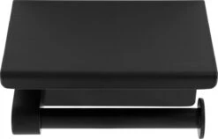 Toiletrolhouder Met Telefoonhouder - Zelfklevend / Boren / Zonder Boren - Incl. Handdoekhaakjes - WC Rolhouder - Zwart -Badkamerartikelen Winkel 1200x770