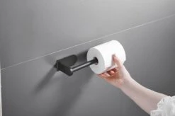 Nevana Toiletrolhouder - WC Rolhouder - Toiletpapier - Papier Rol Houder - Zelfklevend - Zonder Boren - Zwart - RVS 13 Nevana Toiletrolhouder - WC Rolhouder - Toiletpapier - Papier Rol Houder - Zelfklevend - Zonder Boren - Zwart - RVS -Badkamerartikelen Winkel 1200x799