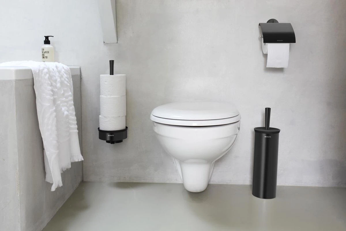 Brabantia WC Borstel - Met Houder - Matt Black 4 Brabantia WC Borstel - Met Houder - Matt Black - Afbeelding 2