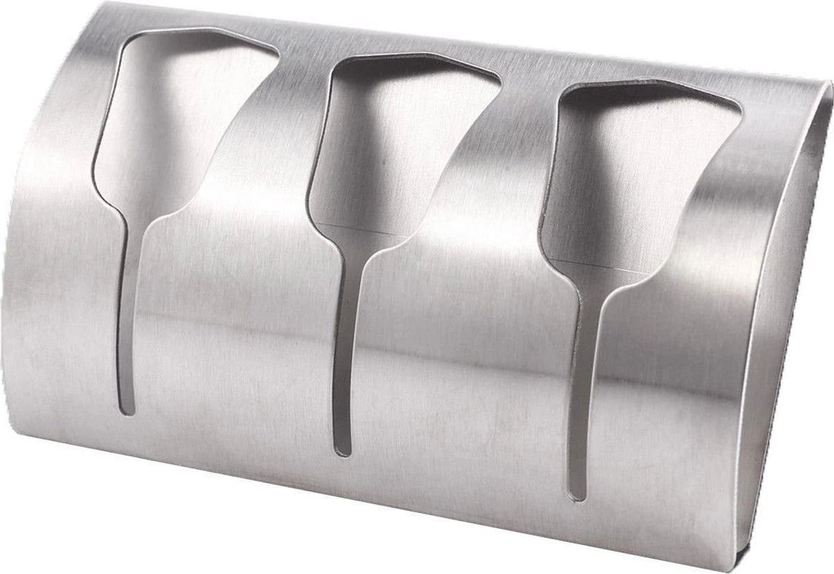 LifeGoods Handdoekhaakjes - Zelfklevend - Voor 3 Handdoeken - Handdoekklem - RVS - 1 Stuks