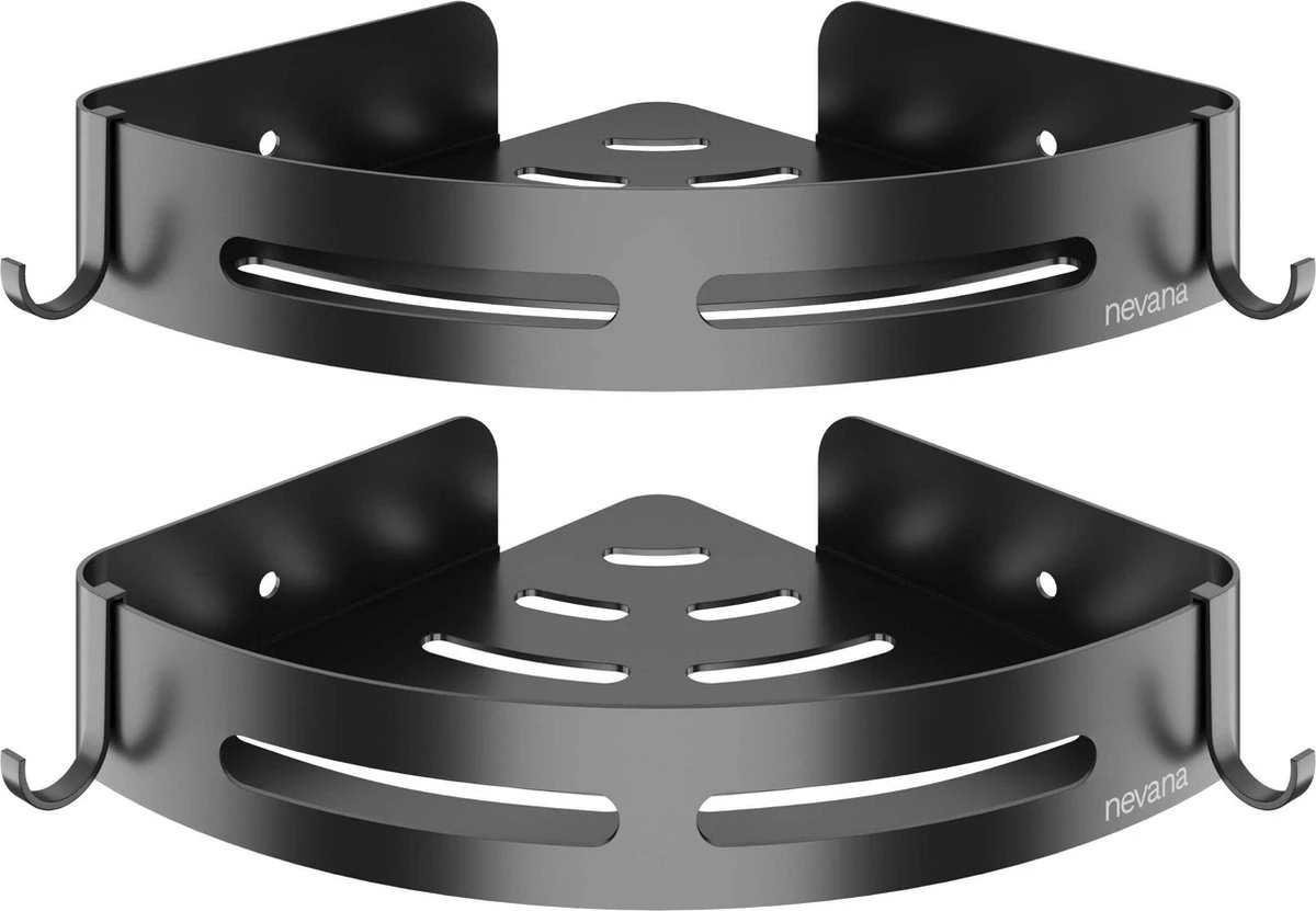 Doucherek 2 Stuks - Douchemand - Hangend Hoek - Telescopisch - Zonder Boren - Zwart - RVS 11 Doucherek 2 Stuks - Douchemand - Hangend Hoek - Telescopisch - Zonder Boren - Zwart - RVS - Afbeelding 9