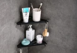 Vannons - Doucherek - Doucherek Hangend - Doucheplankje - Metaal - Set Van 2 - Zwart 19 Vannons - Doucherek - Doucherek Hangend - Doucheplankje - Metaal - Set Van 2 - Zwart -Badkamerartikelen Winkel 1200x838 3