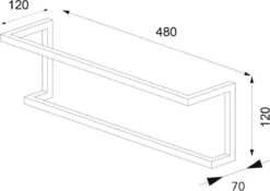 Sealskin Carré - Handdoekrek 48 Cm - Zwart 12 Sealskin Carré - Handdoekrek 48 Cm - Zwart -Badkamerartikelen Winkel 1200x852