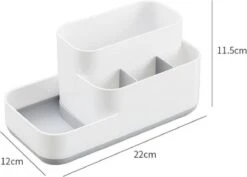 Tandenborstelhouder Badkamer – Elektrische Tandenborstel Houder - Tandenborstel - Make Up Organizer - Desk Organizer - Bureau Organizer - Opbergbox - Wit -Badkamerartikelen Winkel 1200x858 2