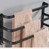 Handdoekrek Zwart - 3 Laags - Inclusief Montagemateriaal - Handdoekrek Badkamer - Handdoekstang -Badkamerartikelen Winkel 1200x866