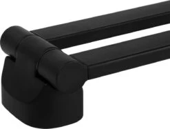 Handdoekrek Zwart - Handdoekstang - 2-armig 35cm - Mat Zwart - Inclusief Montage Materiaal -Badkamerartikelen Winkel 1200x909