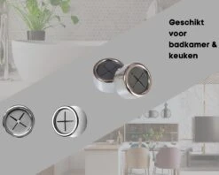 Merkloos 4x Zelfklevende Handdoek Houder Set - Kindvriendelijk - Anti-Stoot Ophang Haak Zonder Boren - Handdoekhaak - Chrome - Kliksysteem Theedoek - Handdoekklem -Badkamerartikelen Winkel 1200x960 2