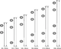 Merkloos Telescopisch Douche Rek Met 4 Lagen - Verstelbaar Bad / Douche Hoekrek Opbergrek - Uitschuifbaar Van 85-305 Cm - Wit -Badkamerartikelen Winkel 1200x965
