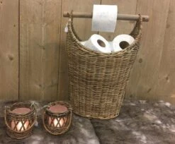Toilet Rolhouder - Toilet Basket - Riet - Reserverolhouder - Opbergmand - Toiletrolhouder - Rattan - Wc - Rolhouder - Rollenmand -Badkamerartikelen Winkel 1200x989 3
