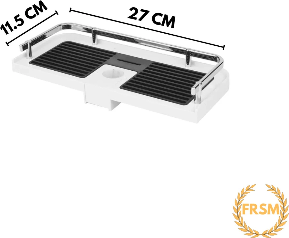 Merkloos Doucherek Zonder Boren –Douchemand- Badkamerrek-Doucheplank- Badkamer Organiser- Doucherek Hangend-Doucherek Zwart – Doucherek Hangend – Badkamer Organizer – Douche Organizer - Doucherekje - Doucherekje Zonder Boren-Zilver-Zwart-Wit 4 Merkloos Doucherek Zonder Boren –Douchemand- Badkamerrek-Doucheplank- Badkamer Organiser- Doucherek Hangend-Doucherek Zwart – Doucherek Hangend – Badkamer Organizer – Douche Organizer - Doucherekje - Doucherekje Zonder Boren-Zilver-Zwart-Wit - Afbeelding 2