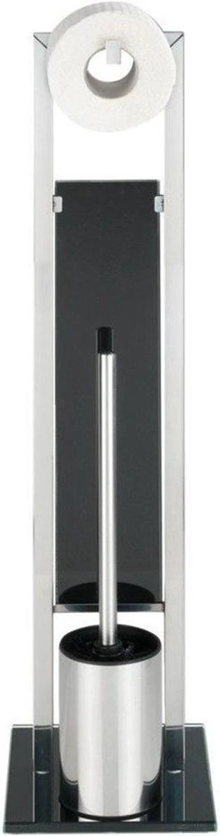 WENKO Toiletbutler Rivalta RVS Glanzend - Toiletborstel Met Houder, Toiletrolhouder En Reserverolhouder 4 WENKO Toiletbutler Rivalta RVS Glanzend - Toiletborstel Met Houder, Toiletrolhouder En Reserverolhouder - Afbeelding 3