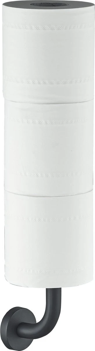 SODEAL Luxe Reserverolhouder Zwart - Reserverolhouder Hangend - Toiletrolhouder Zwart - Wc Rolhouder Zwart 6 SODEAL Luxe Reserverolhouder Zwart - Reserverolhouder Hangend - Toiletrolhouder Zwart - Wc Rolhouder Zwart - Afbeelding 4