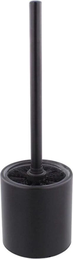 Luxe Toiletborstel + Houder - RVS - Wc Borstel - Toilet - WC - Toiletborstel - Zwart - 25 X 12.5 Cm