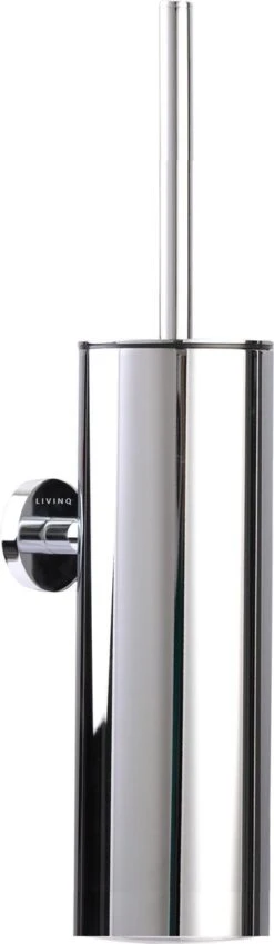 LIVINQ Toilet Borstel Houder Chroom - Wc Borstel Houder - Toiletborstelhouder Hangend