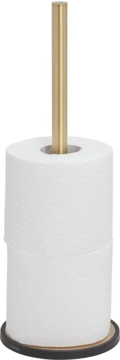 Tiger Tune - Reserverolhouder Vrijstaand - Messing Geborsteld / Zwart -Badkamerartikelen Winkel 401x1200