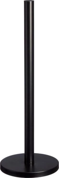 Merkloos Luxe Trendy Industriële Toiletrolhouder JOHN - Zwart - Ø 15 X H 43 Cm - Zwart Design - Strak - WC - Rolhouder